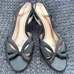 Naturalizer Black Open-Toe Heels